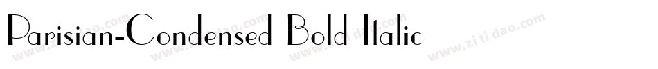 Parisian-Condensed Bold Italic字体转换